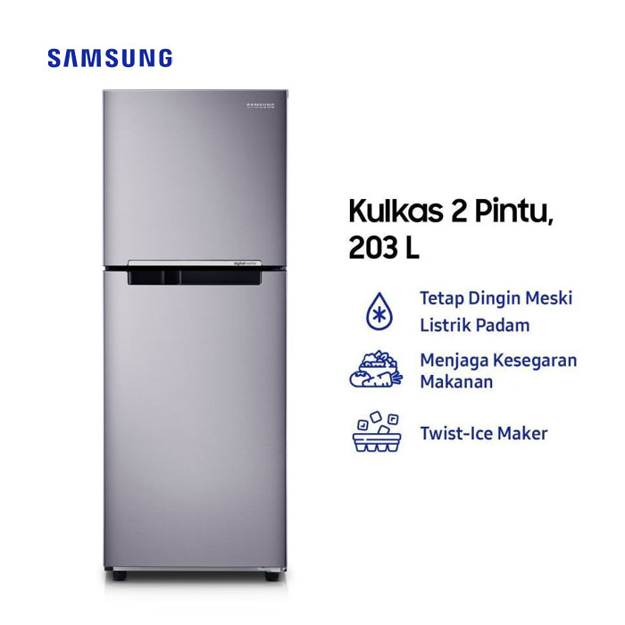 Samsung Kulkas Two Door Coolpack 216 L - RT20FARWDSA | RT20FARWDSA/SE